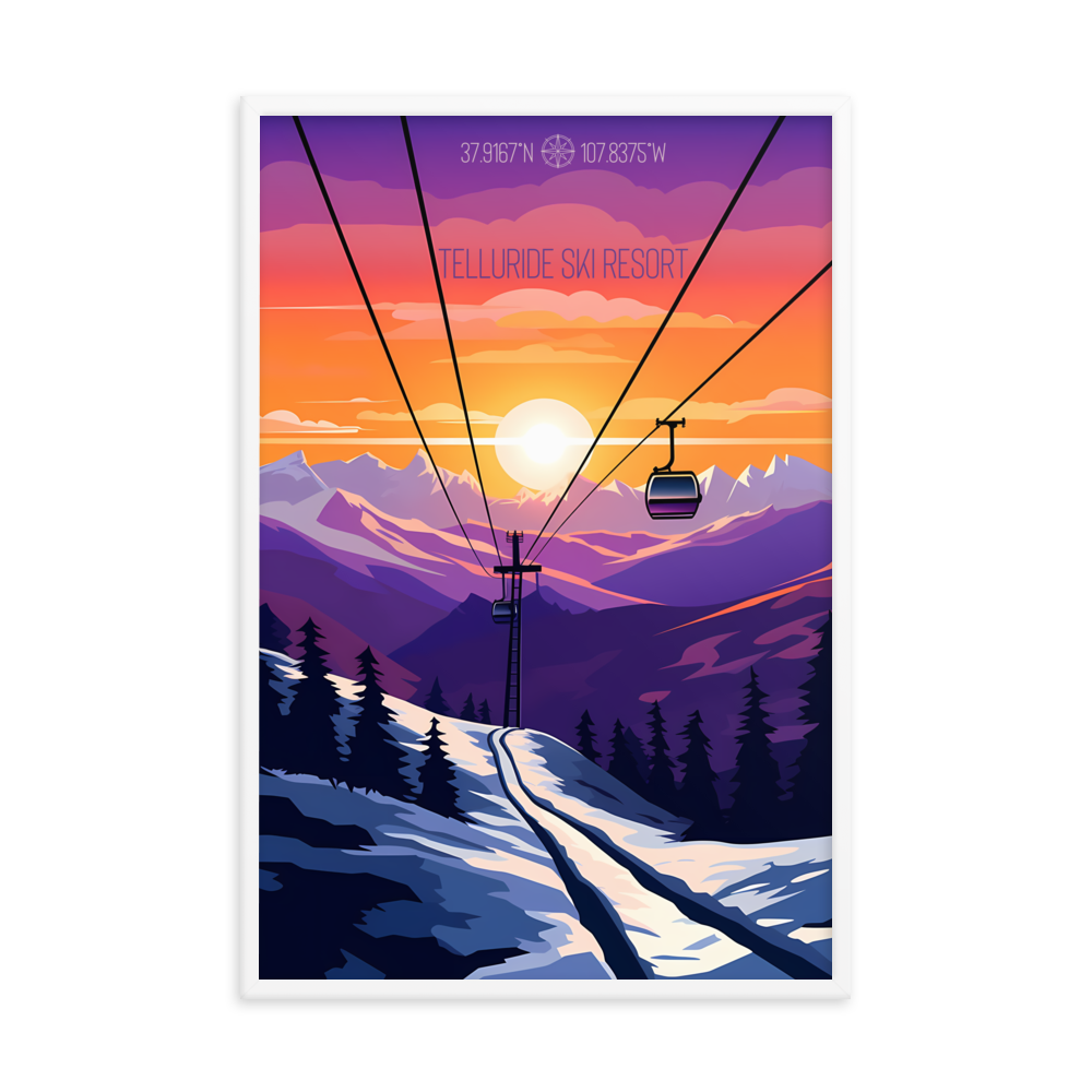 Colorado - Telluride Ski Resort (Framed poster)