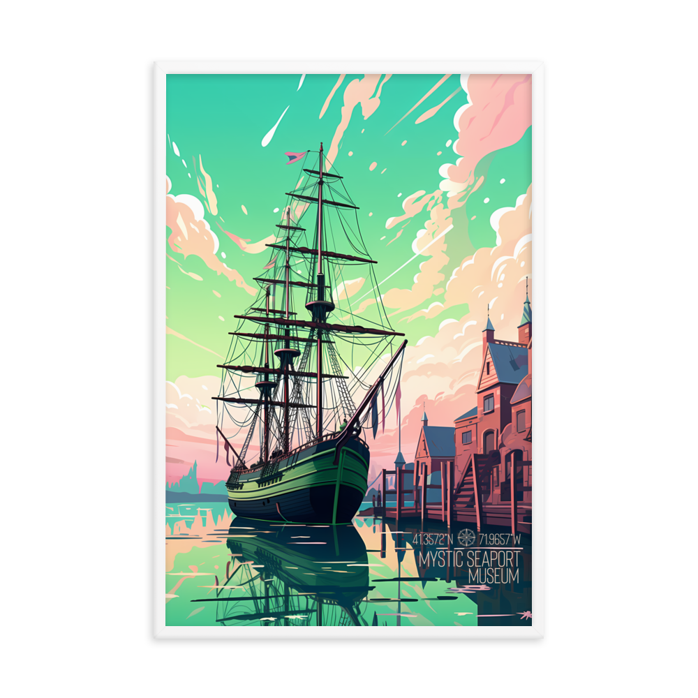 Connecticut - Mystic Seaport Museum (Framed poster)