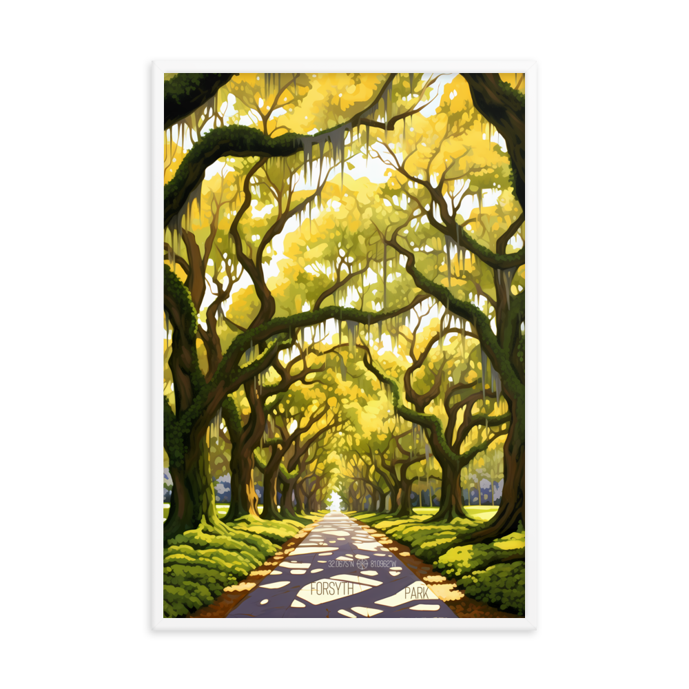 Georgia - Forsyth Park (Framed poster)