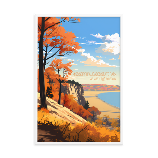 Illinois - Mississippi Palisades State Park (Framed poster)