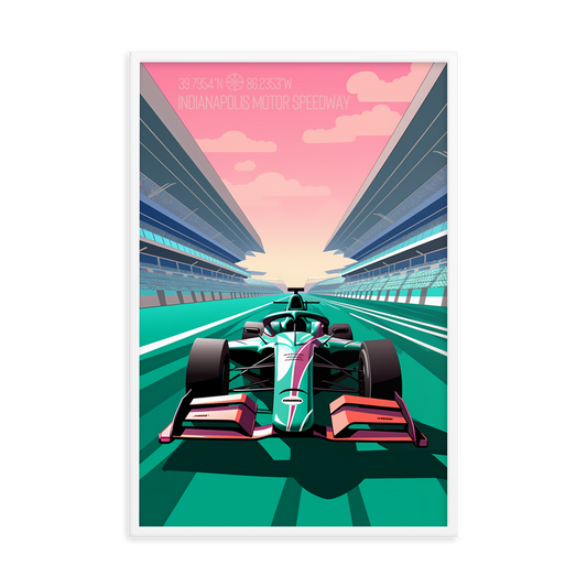 Indiana - Indianapolis Motor Speedway (Framed poster)