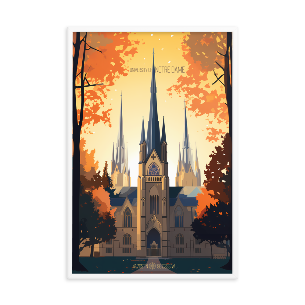 Indiana - University of Notre Dame (Framed poster)