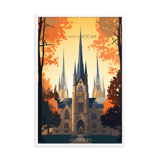 Indiana - University of Notre Dame (Framed poster)