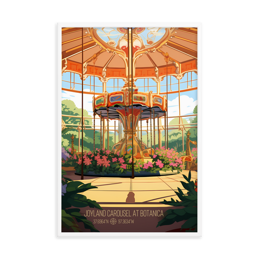 Kansas - Joyland Carousel at Botanica (Framed poster)