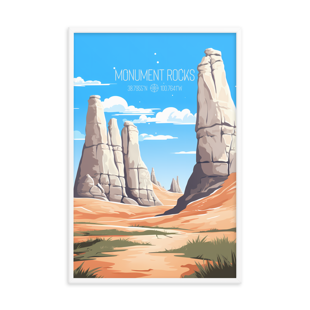 Kansas - Monument Rocks (Framed poster)