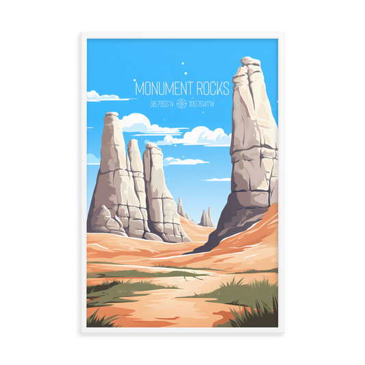 Kansas - Monument Rocks (Framed poster)