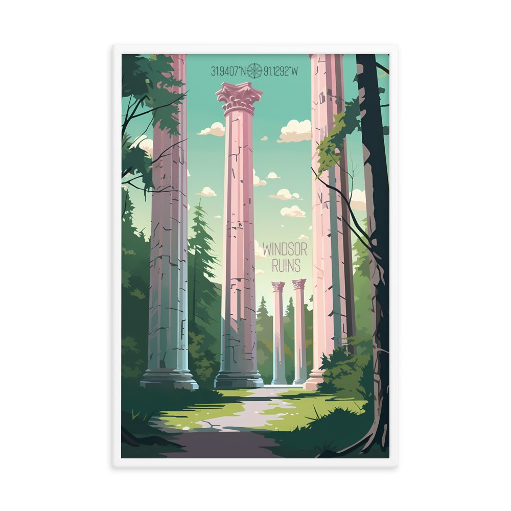 Mississippi - Windsor Ruins (Framed poster)