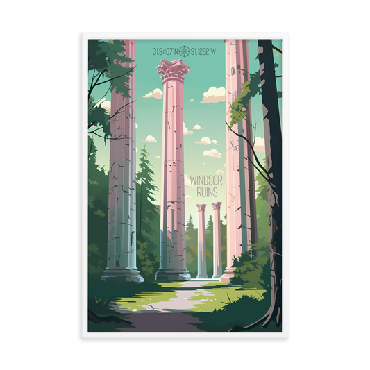 Mississippi - Windsor Ruins (Framed poster)