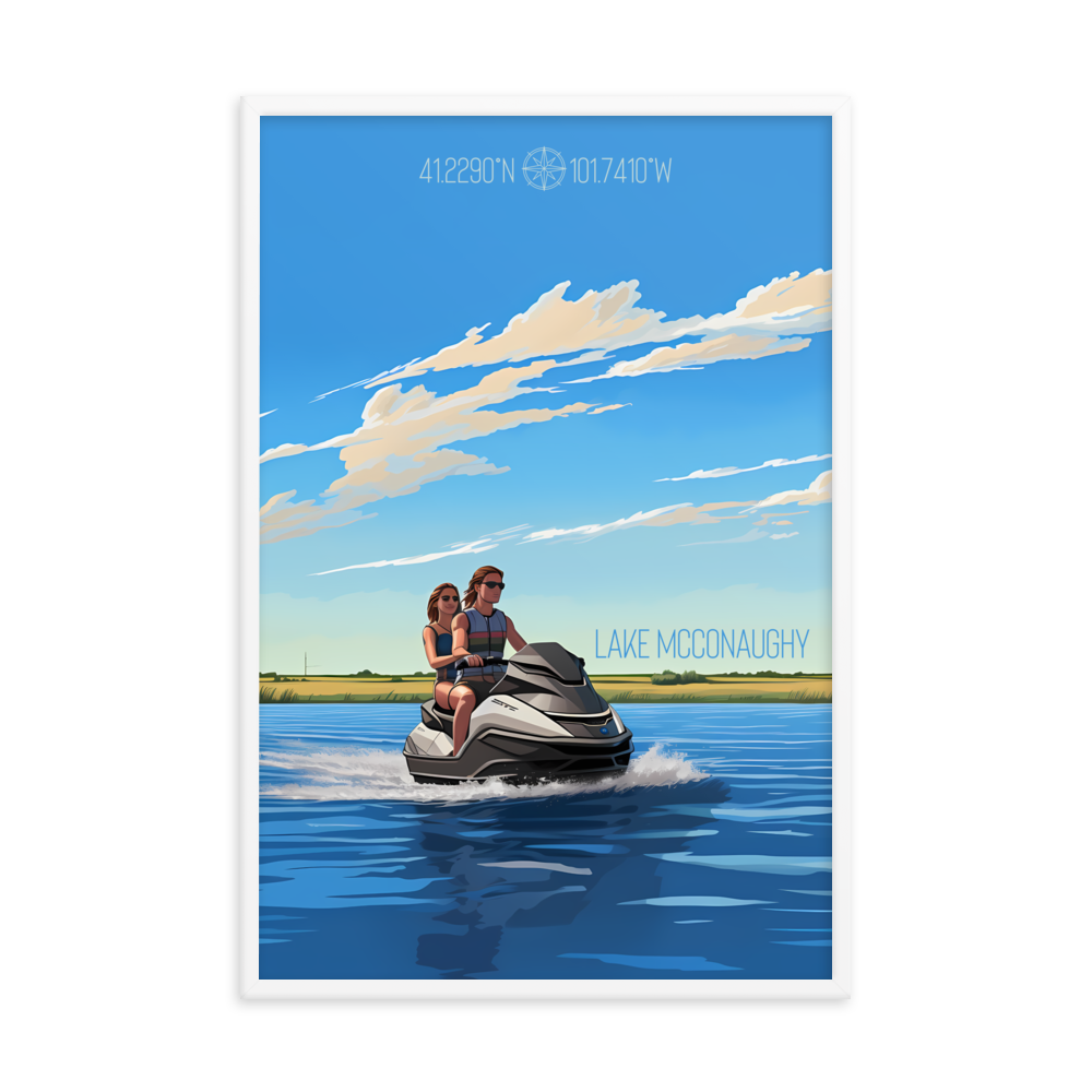 Nebraska - Lake McConaughy (Framed poster)