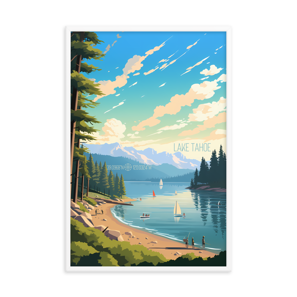 Nevada - Lake Tahoe (Framed poster)