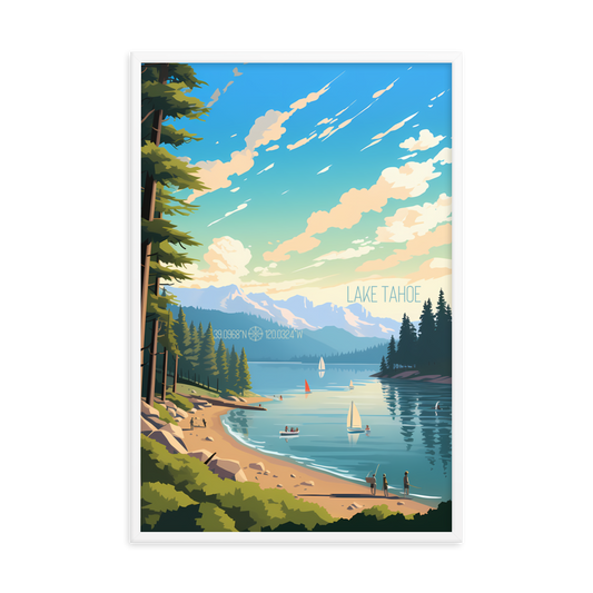 Nevada - Lake Tahoe (Framed poster)