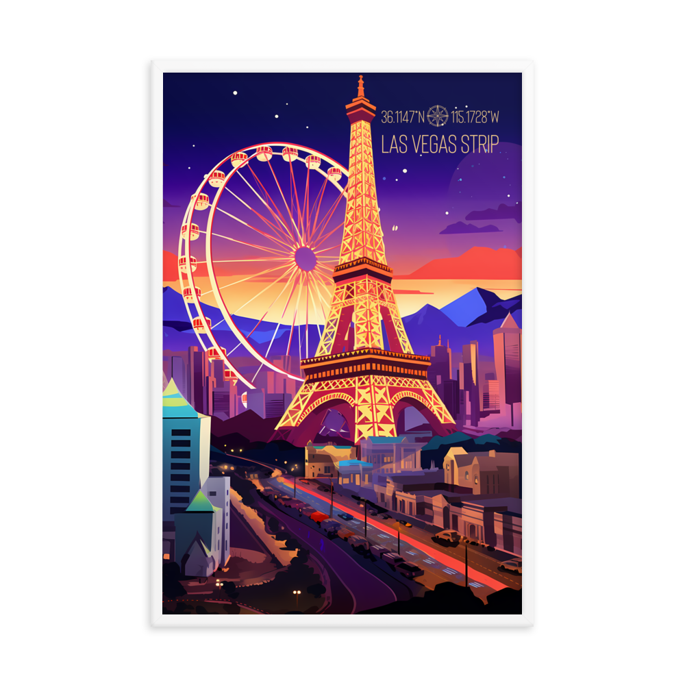 Nevada - Las Vegas Strip (Framed poster)