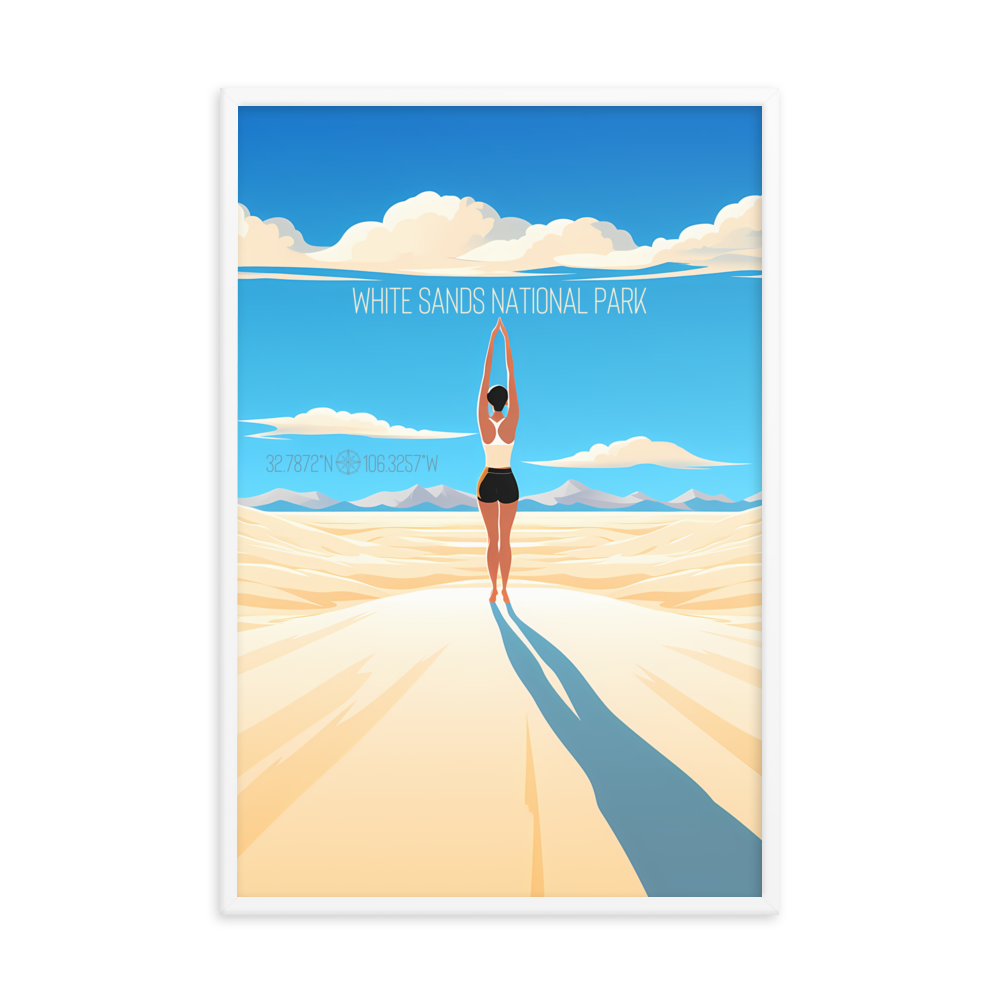 New Mexico - White Sands National Park (Framed poster)