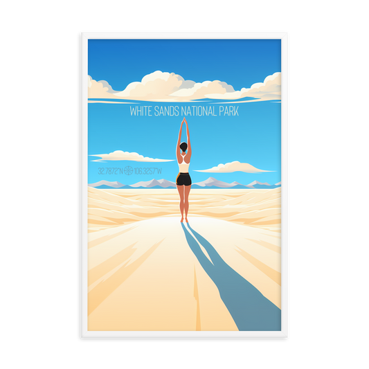 New Mexico - White Sands National Park (Framed poster)