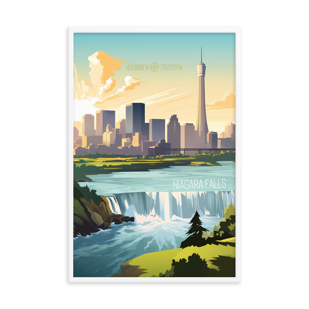 New York - Niagara Falls (Framed poster)