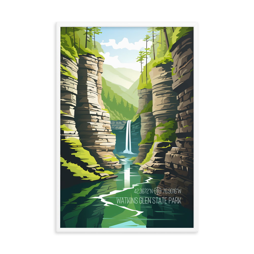 New York - Watkins Glen State Park (Framed poster)