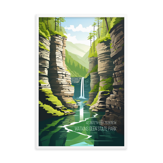 New York - Watkins Glen State Park (Framed poster)