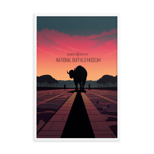 North Dakota - National Buffalo Museu (Framed poster)