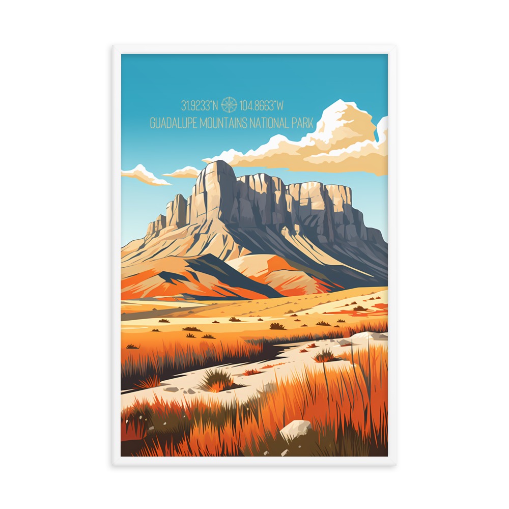 Texas - Guadalupe Mountains National Park (Framed poster)