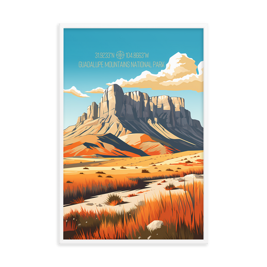 Texas - Guadalupe Mountains National Park (Framed poster)