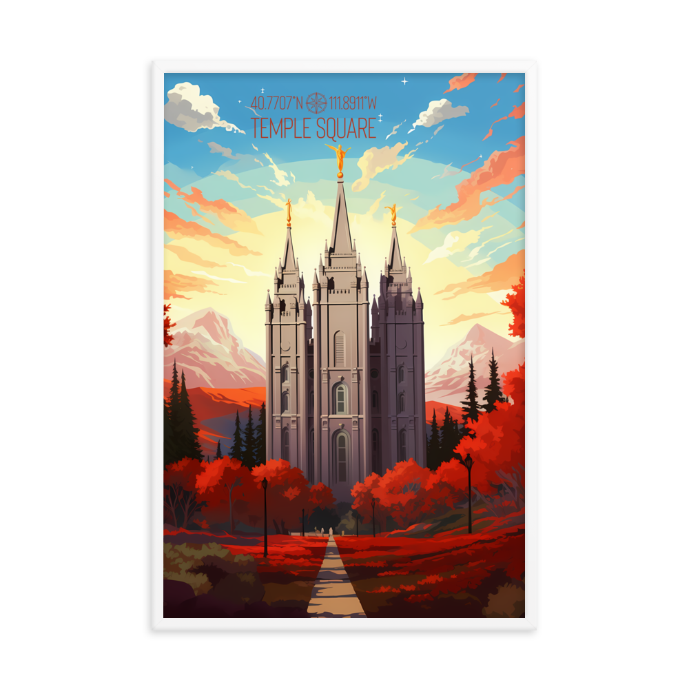 Utah - Temple Square (Framed poster)