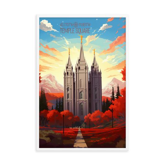 Utah - Temple Square (Framed poster)