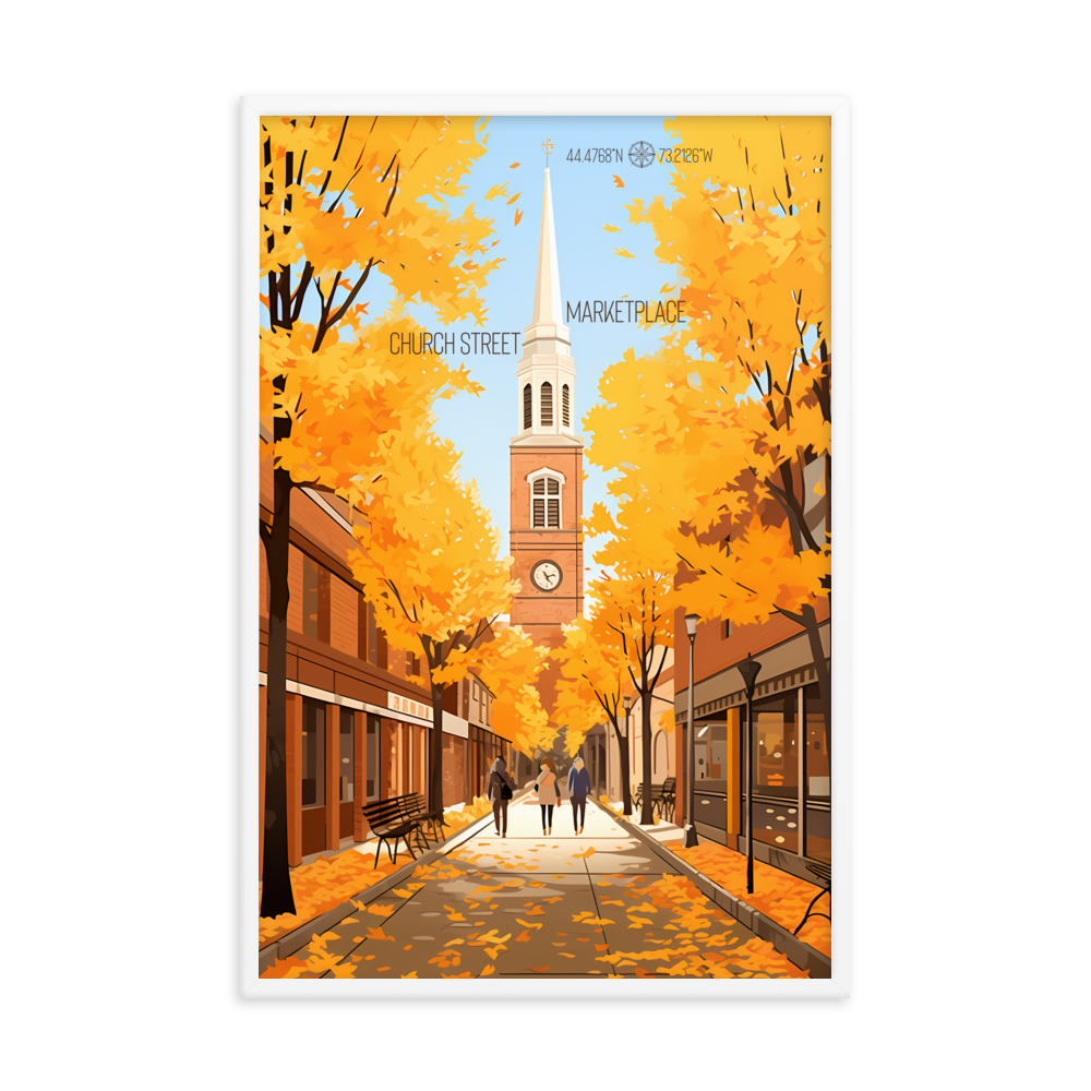 Vermont - Church Street Marketplace (Framed poster)