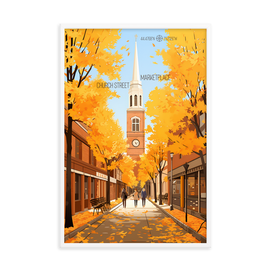 Vermont - Church Street Marketplace (Framed poster)