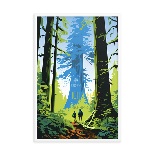 Washington -  Hoh Rainforest (Framed poster)