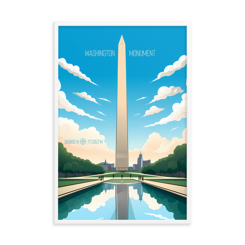 Washington D.C. - Washington Monument (Framed poster)