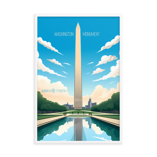 Washington D.C. - Washington Monument (Framed poster)