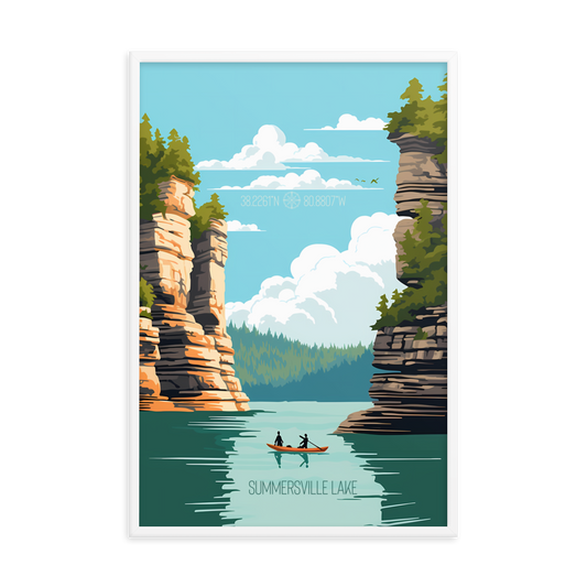 West Virginia - Summersville Lake (Framed poster)