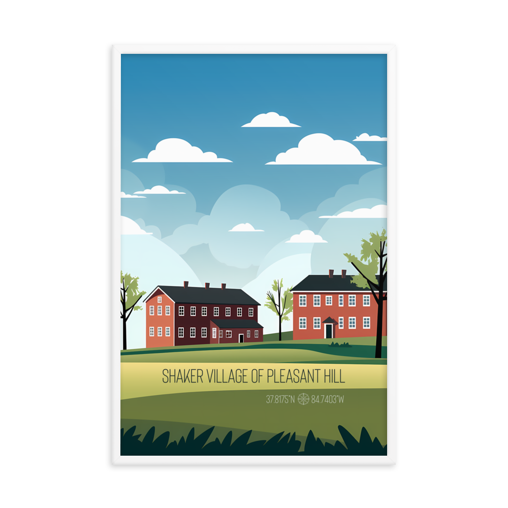 Kentucky - Shaker Village of Pleasant Hill (Framed poster)